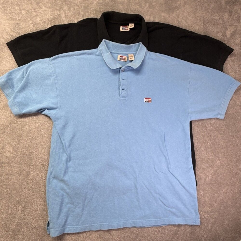 Phat Farm Classic Polo Shirt 2XL/ Black‎  And Blue Shipped  promptly Qty 2